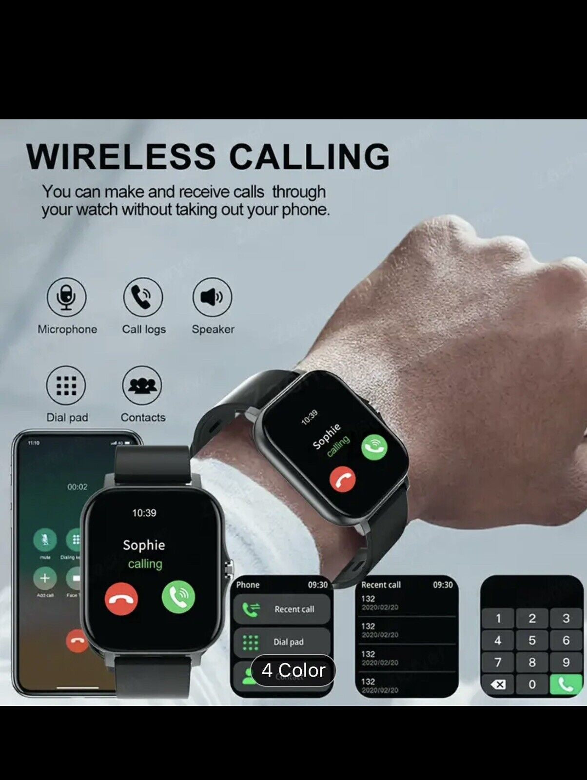 Smart Watch Fitness Tracker Blood Pressure Sport Watches UK Christmas Gift